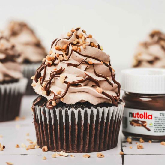 Chocolate Nutella Cupcakes