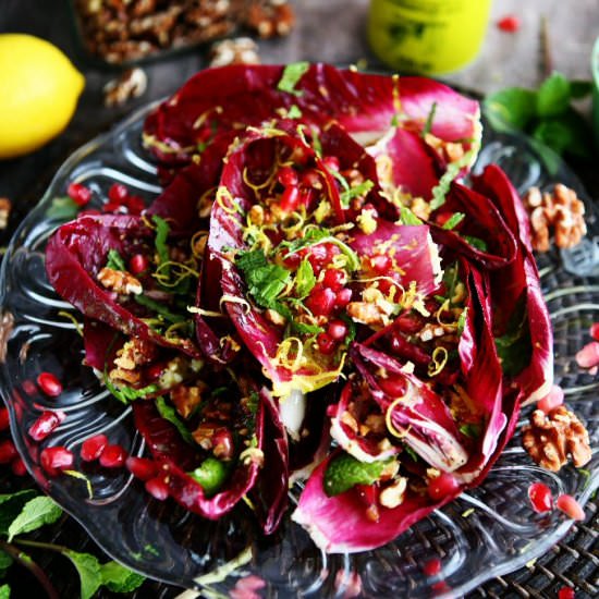Red Belgian Endive Salad with Pomeg