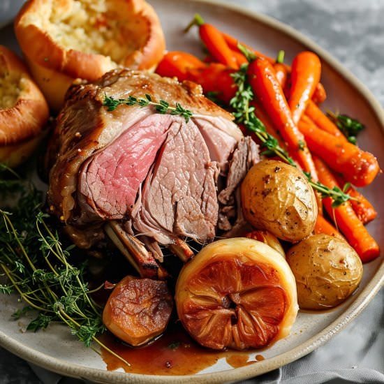 Simple Roast Leg Of Lamb