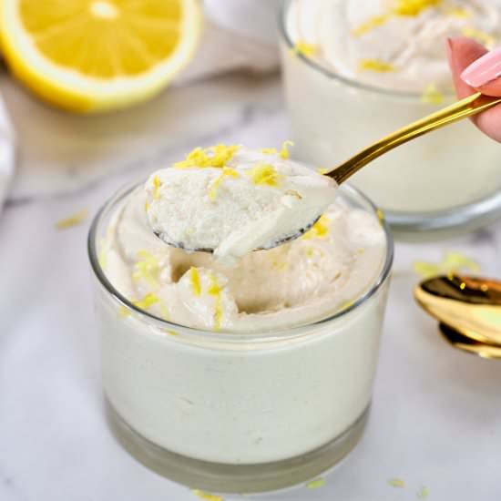 Creamy Cottage Cheese Lemon Mousse