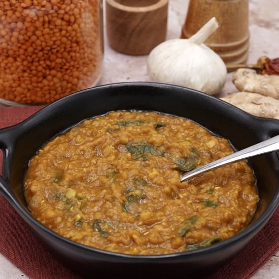 Lentil and Spinach Dahl