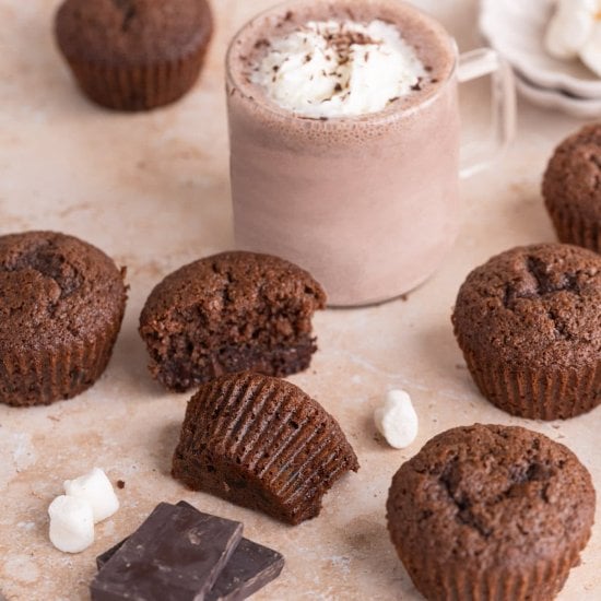 One-Bowl Hot Chocolate Muffins