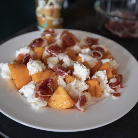 Persimmon and Iberico Ham Salad