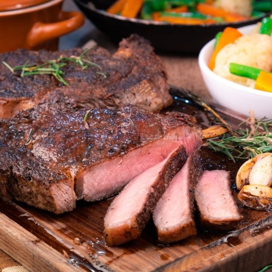 Pan Seared Ribeye & Garlic Butter