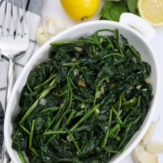 Sautéed Spinach with Lemon