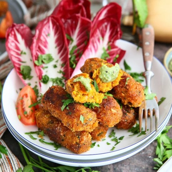 Pumpkin Kofta with Avocado Sauce