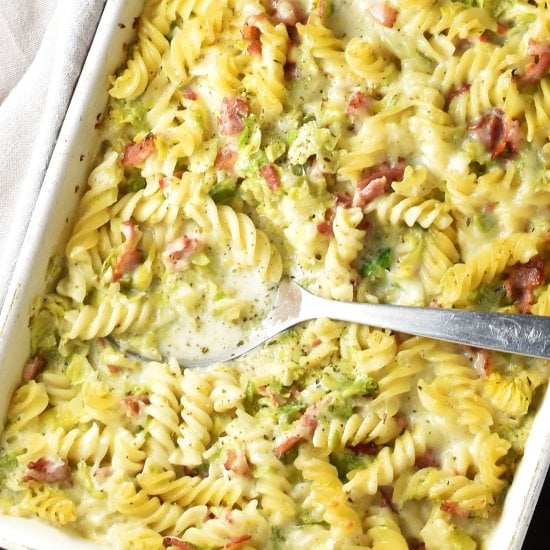 Brussels Sprouts Pasta Bake