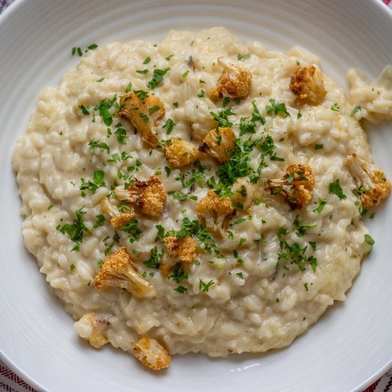 Creamy Roasted Cauliflower Risotto