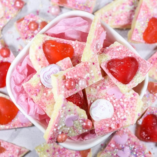 White Chocolate Valentine’s Bark