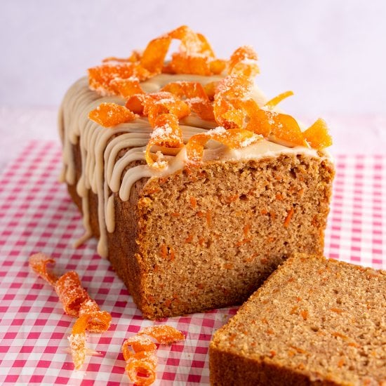 Vegan Carrot Loaf Cake Feature image