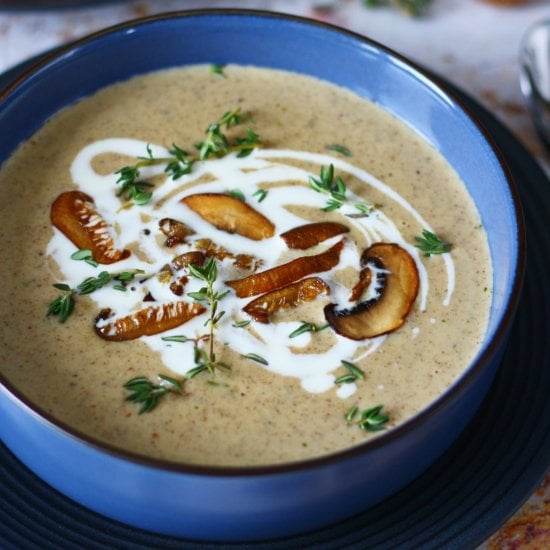 Creamy Mushroom Bisque Feature image