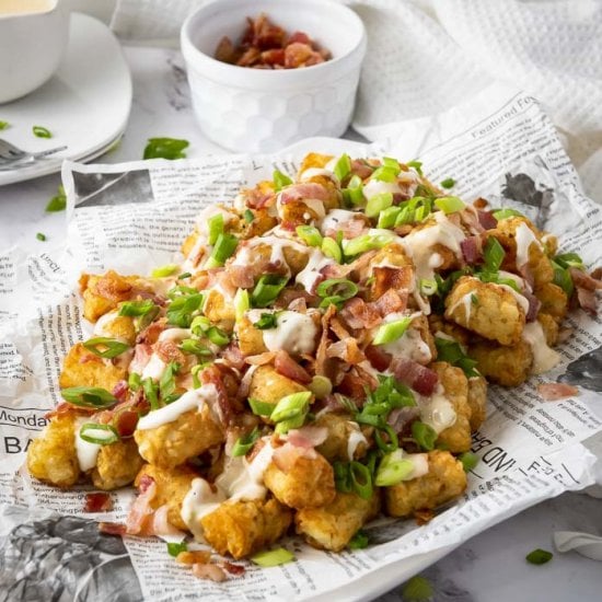 Loaded Tater Tots Appetizer Feature image