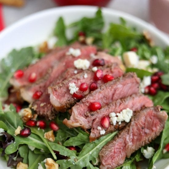 Pomegranate and Steak Salad Feature image