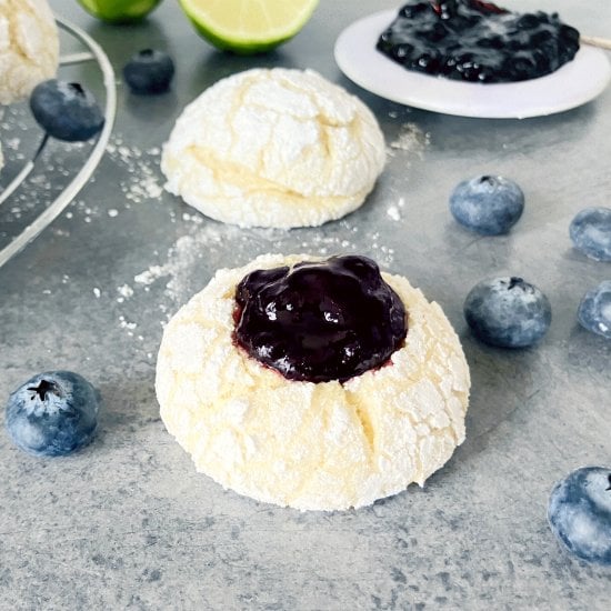 Lime Cookies with Blueberry Jam Feature image