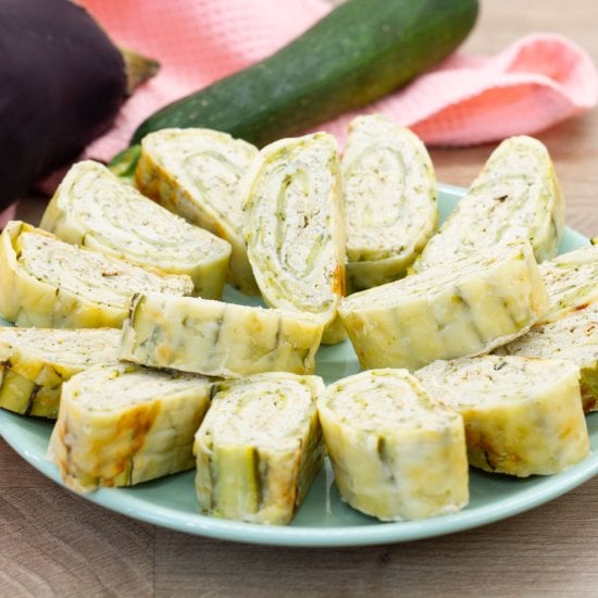 Zucchini roll with eggplant cream Feature image