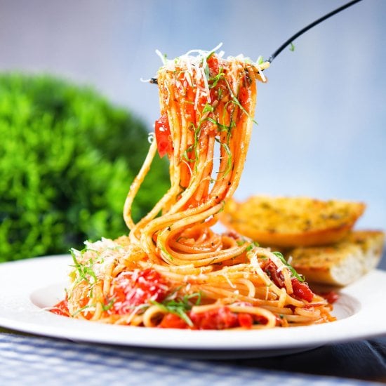 Spaghetti Napolitana Pasta Pomodoro Feature image