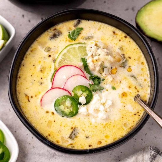 Chicken Poblano Soup Feature image