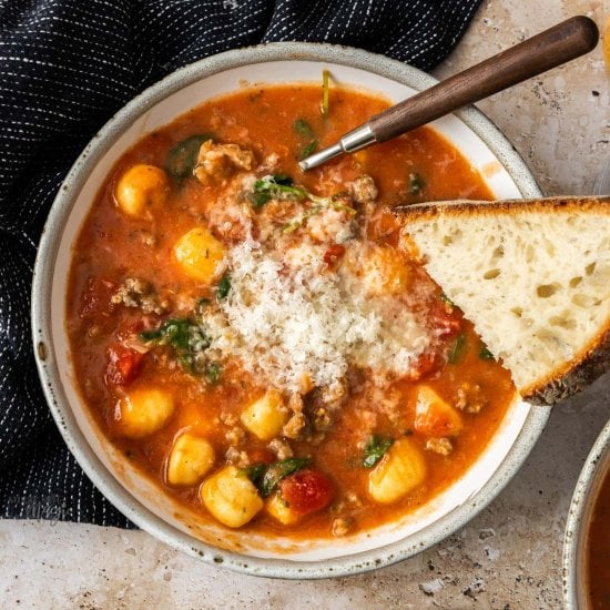 Sausage and Gnocchi Soup Feature image