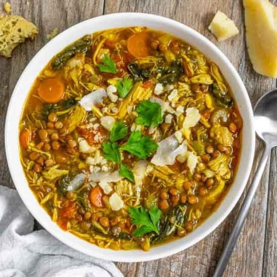 Cozy Turkey Lentil Soup Feature image