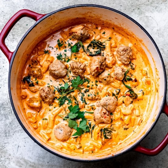 Easy Creamy Italian Sausage Soup Feature image