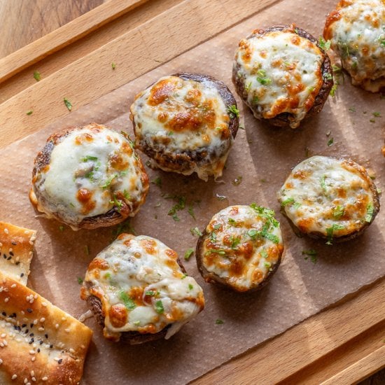 Air Fryer Stuffed Mushrooms