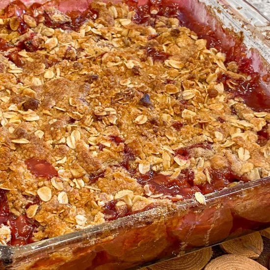 Rhubarb Crisp Recipe Feature image