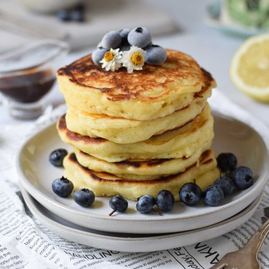 Lemon Mascarpone Pancakes