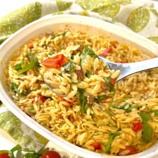 Baked Orzo with Tomatoes