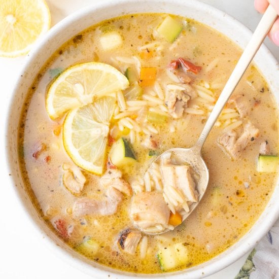 Lemon Chicken Orzo Soup post image