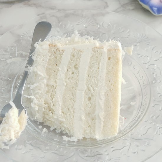 Snow White Coconut Cake