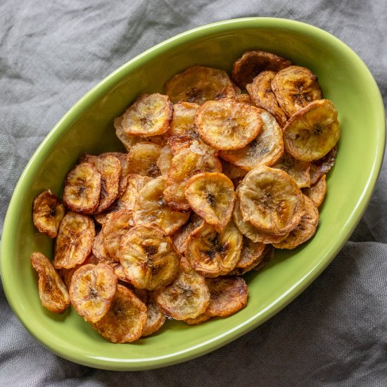 Air Fryer Banana Cinnamon Chips