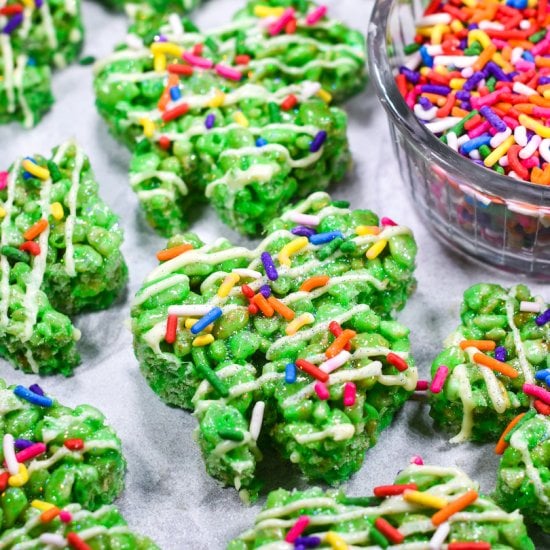 Shamrock Rice Krispie Treats