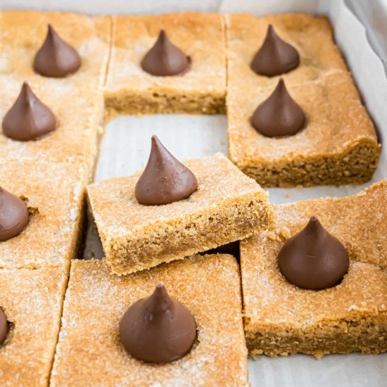 Peanut Butter Blossom Bars
