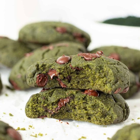 Green Spirulina Cookies (Vegan)