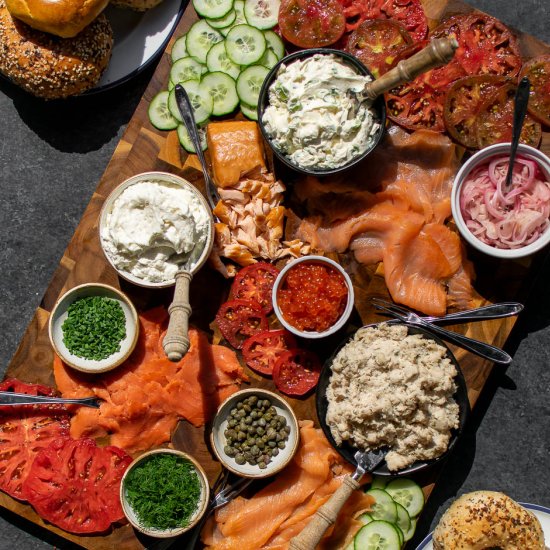 Smoked Fish Bagel Board