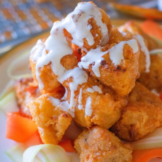 Spicy Air Fryer Buffalo Cauliflower