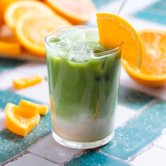 Iced Orange Matcha Latte