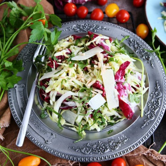 Overnight Coleslaw with Toasted Almonds