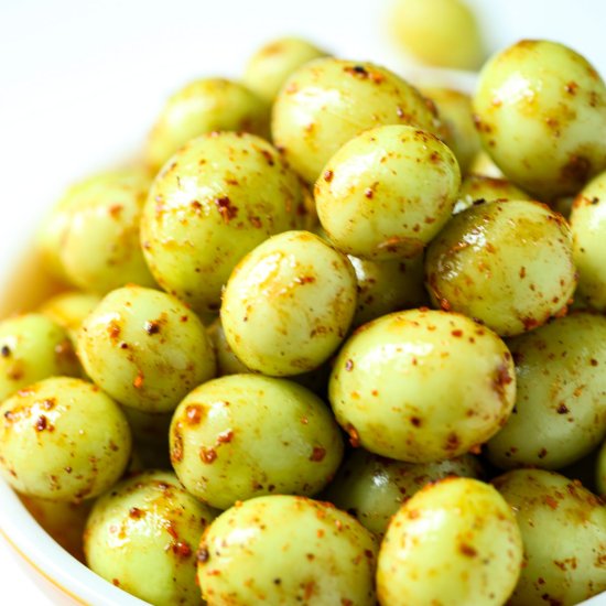 Frozen Grapes with Tajin