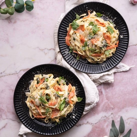 One-Pot Creamy Smoked Salmon Pasta