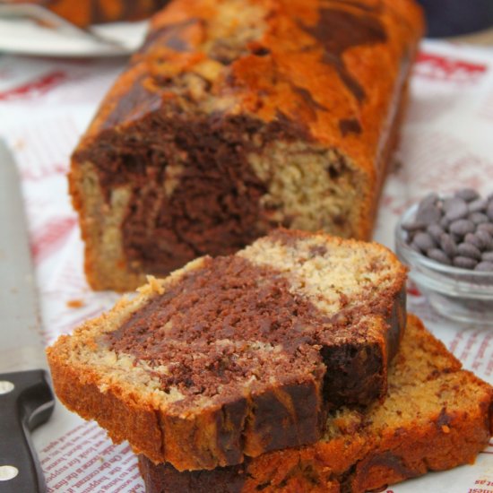 Marbled Chocolate Banana Bread