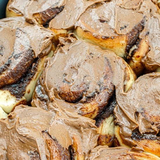 Homemade Chocolate Cinnamon Rolls