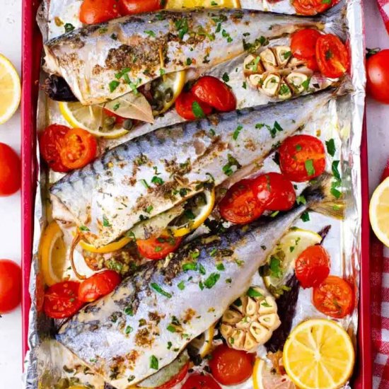 Oven Roasted Spanish Mackerel