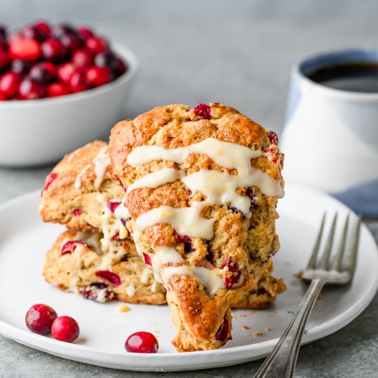 Gluten Free Cranberry Orange Scones