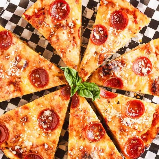 Cast Iron Deep Dish Pepperoni Pizza