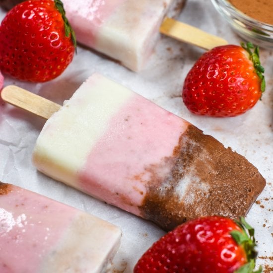 Neapolitan Ice Cream Popsicles