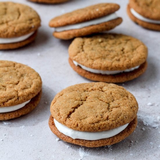 Soft Ginger Cream Pie Cookies