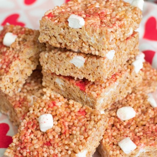 Strawberries & Cream Rice Krispies