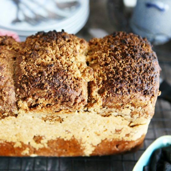 Black Garlic Streusel Loaf