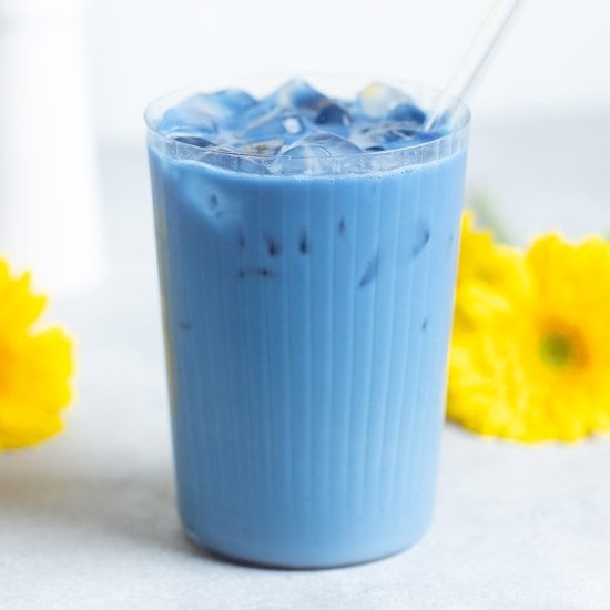 Iced Butterfly Pea Flower Latte